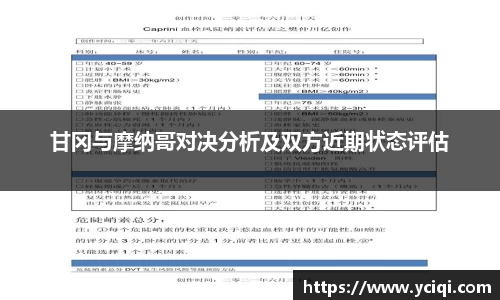 甘冈与摩纳哥对决分析及双方近期状态评估